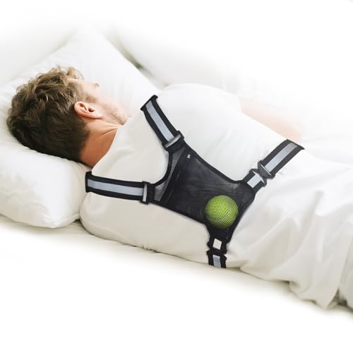 Sleep Position Trainer, Adjustable Side Sleeping Position Training Vest, Includes Balls to Prevent...