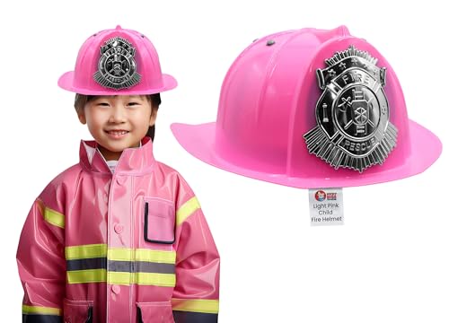 Nicky Bigs Novelties Child Deluxe Firefighter Helmet Thick Plastic Fireman's Hat Kids Firefighter Costume Accessory One Size