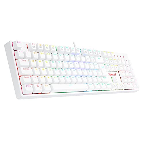 Teclado Redragon SURARA Pro RGB Branco (Switch Óptico Vermelho) K582W-RGB-PRO (PT-RED)