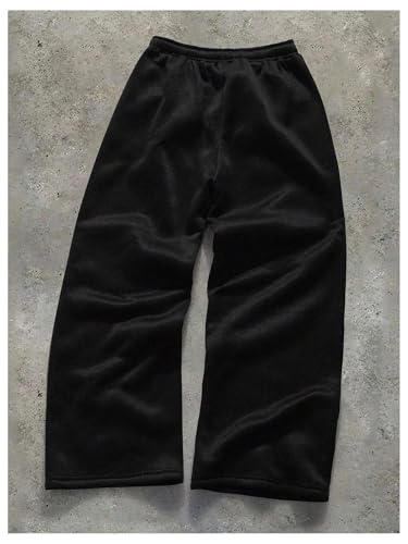 Boy's Wide Leg Sweatpants Number Graphic Drawstring Waist Baggy Casual Sweat Track Pants2