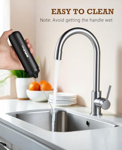 SIMPLETASTE Rechargeable Milk Frother Handheld Dual Coil Whisk Head Mixer view 7