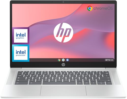 HP Chromebook 14a-nf0004sl, Intel N100, 4GB RAM LPDDR5, 64GB eMMC, Display 14" FHD IPS 300 Nits, Antiriflesso, Micro-edge, Grafica Intel UHD, 720p Privacy Cam TNR, ChromeOS, Argento