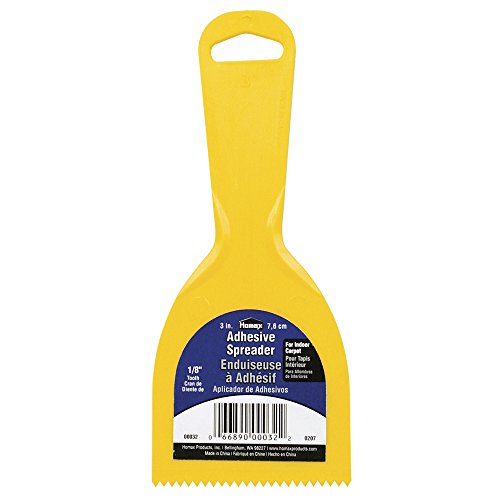 Image of Adhesive Spreader, Yellow, 3 inch, 1 /8 inch Tooth