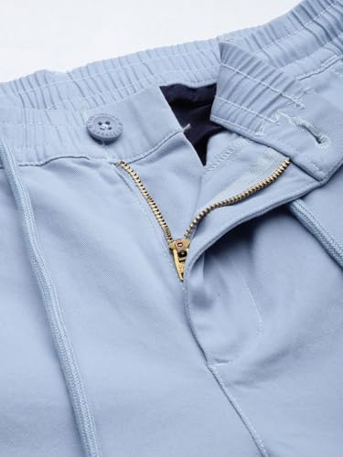 Image of The Indian Garage Co Men Slim Fit Solid Mid-Rise Chinos