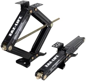 Camco EAZ-Lift 24-inch Stabilizing RV Scissor Jacks - Features a 7,500 lb Load Capacity - Heavy-Duty Steel Construction - Set of 2 (48830)
