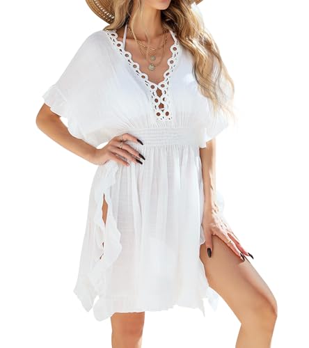 V-Cuello Verano Vestido de Playa Mujer Nuevo Diseño Moda Vestidos de Playa Ropa Playa Mujer Cover Ups