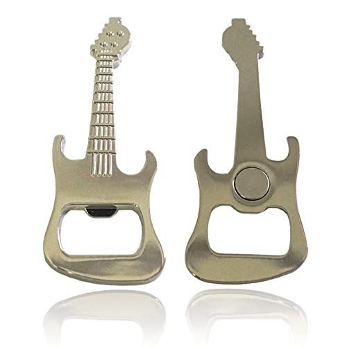 2 Pièces Guitare Ouvre Bouteille de BièRe, Décapsuleur avec Aimant pour FêTes Mariage Bar ExtéRieur Cadeau Cover