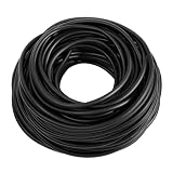 AQUANEAT 100 Feet Aquarium Airline Tubing, Standard 3/16" Tubing for Fish Tank Air Pump (Black)