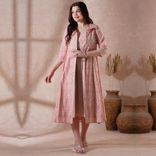 Image of Globus Women Ethnic Dress (GS573582 Green S)