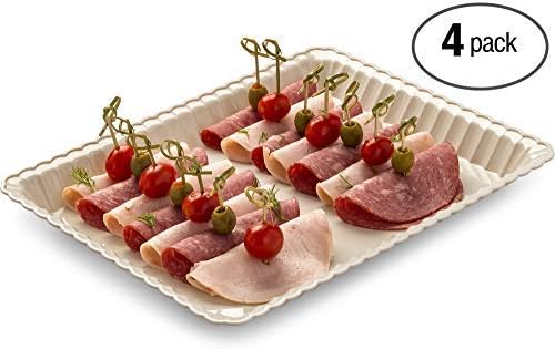 Miniatura 4 de Embellish - Bandeja rectangular de plástico para servir 90 x 130in 4 unidades color hueso