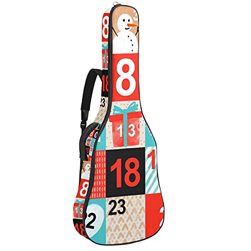 Calendrier de Noël pour guitare basse au rembourrage de sécurité épais