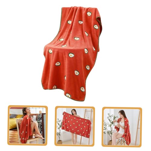 Serviette de bain motif avocat de douche pour usage quotidien en coton doux
