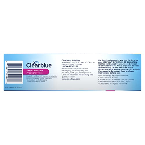 Clearblue Early Detection Pregnancy Test, 5 Count #TOP2