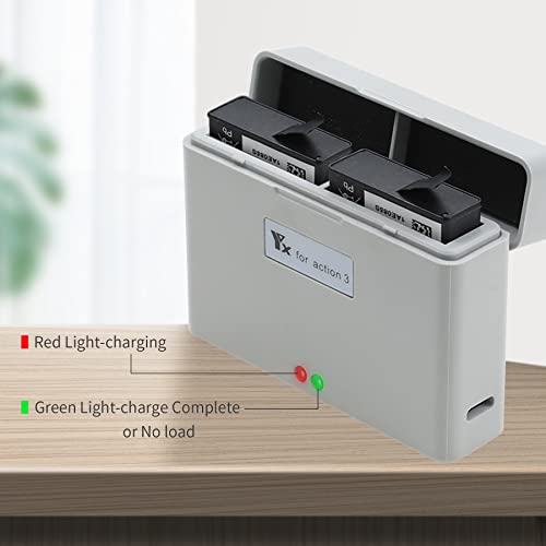 Chargeur de Batterie pour DJI Osmo Action 4 et 3 Double Emplacement