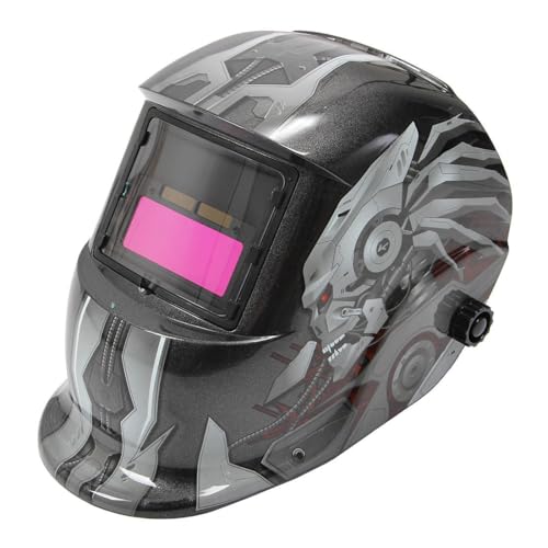 Leona Co Solar Welding Mask Helmet Auto Darkening Welding Hood MAG ARC TIG Defense Safety Welding Hat with Large Viewing Screen (XMAN)