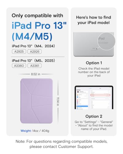 Image of MOFT Dynamic Folio Case for iPad Pro 13 Inch M5 2025 & M4 2024 | 20+ Viewing Angles | Unltr-Thin | Slim | Seamless Snap-on | Magnetic Stand | Portable |Two Tone | Auto Wake /Sleep