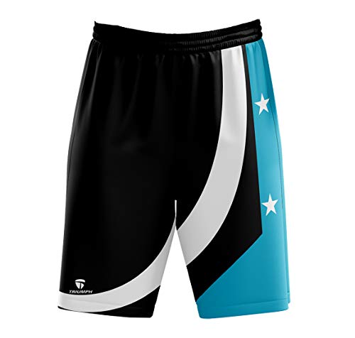 Image of Triumph Men's /Boy's Polyester Sublimated Basketball Shorts Black