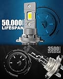 BEAMFLY H7 LED 110W 36000LM headlight bulb, 30-Chip CSP 700% 6500K Cool White H7 High Beam Low Beam Bulb, Mini 1:1 Design for Cars and Motorcycles, Plug and Play, IP68 Waterproof, Pack of 2 - Image 8