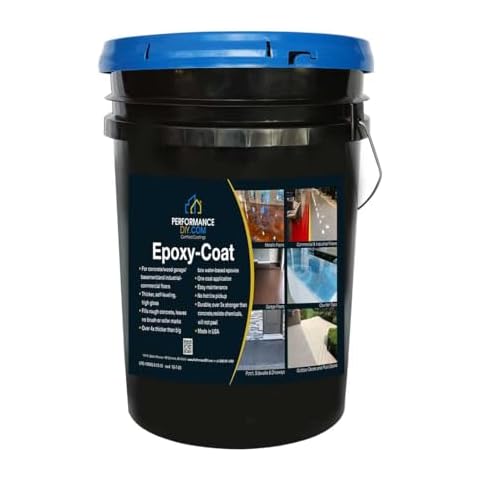PerformanceDIY Better Full Kit Epoxy Floor Coating- Dark Gray Base with Gray Blend 1/4" flakes- Medium Flake Coverage, Covers 500 sq. ft.-For Garage,Basement,Patio,Commercial Floors,Concrete-Non-Toxic Cover