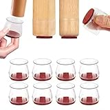 Kit Protetor de Pé de Móveis em Silicone, Antiderrapante, Protege Piso e Evita Arranhões - Proteção para Pé de Cadeiras, Mesas, Sofás, Camas e Guarda-Roupas, Pés Redondos e Quadrados - UpShop (8)