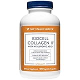 The Vitamin Shoppe BioCell Collagen Capsules with Hyaluronic Acid, 1000 mg Collagen per Serving, Supplement for Men and Women, Supports Daily Wellness Routines, Gluten Free, Non GMO, 180 Capsules