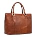 Produktbild STILORD 'Lexa' Leder Handtasche Damen Vintage Schultertasche Shopper Messenger Tasche Ledertasche Bürotasche Henkeltasche Echtleder, Farbe:Namibia - braun