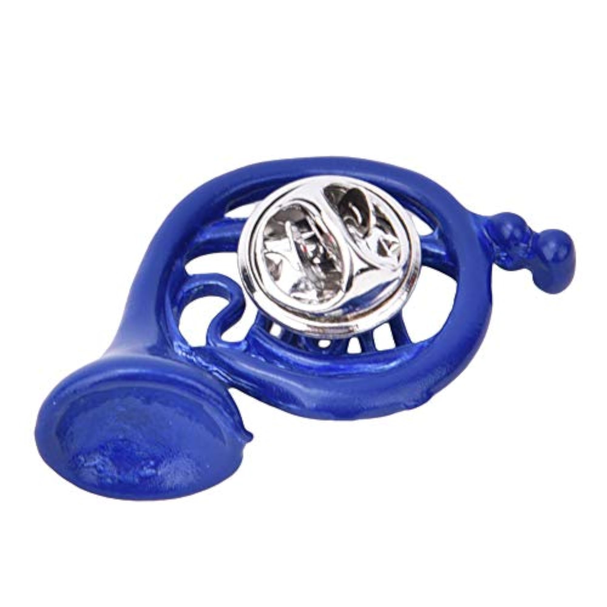 French Horn Brooch Pin, Miniature Musical Instrument