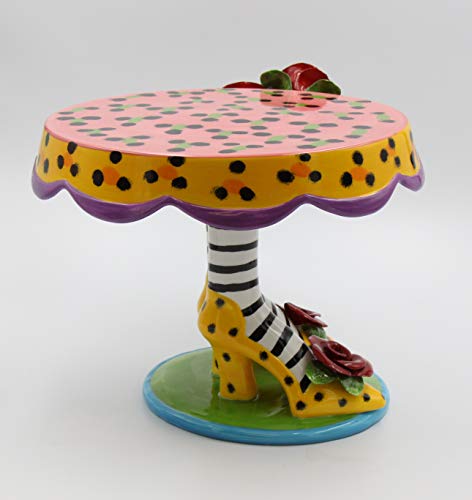 Appletree 10-Inch Sugar High Social By Babs Ceramic Cake Stand #TOP4