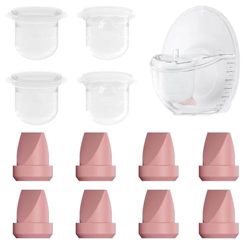 Image of 12PC M6 Breast Pump Replacement Accessories, Including 8pcs Duckbill Valve and 4pcs Diaphragms for Momcozy Mobile Style | M6, Replace for Momcozy Pump Parts, Not Original Parts, 12PC Red