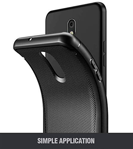 Coque LG Stylo 5 noire Poetic Karbon Shield pour un usage actif