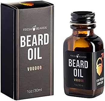Fresh Beards Voodoo Beard Oil - Citrus, Eucalyptus, and Jasmine Fragrance - Scented Mens Beard and Mustache Oil - Soothing Anti-Itch Moisturizer & Softener for Dandruff Prevention and Healthy Beard Growth