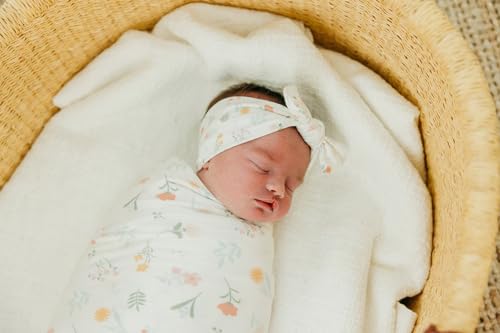 Image of Copper Pearl Swaddle Blankets for Newborns | Soft Stretchy Receiving Blankets for Boys and Girls | Large 46 x 46 Inch Baby Blankets | Lightweight and Breathable Swaddles | Mabel