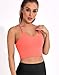 DaiLiWei Strappy Sports Bras for Women High Support Longline Open Back Workout Tops Padded Cross Yoga Crop Tank Built in Bra Coral Pink
