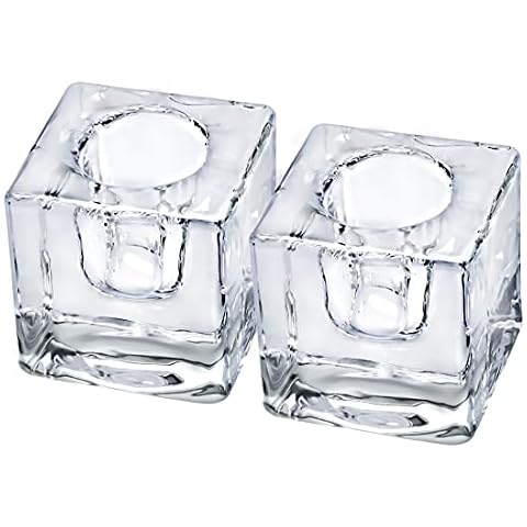 DEYBBY Glass Taper Candle Holders Cover