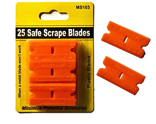 Miniscraper Plastic Razor Blade Set, Safe Scrape Double Edged Blades #TOP3
