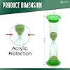 Sand Timer for Kids Set of 3 Small Colorful Hourglass Acrylic Covered Clock 1Min 2Min 5Min for Classroom, Home & Kids Room