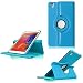 PT Ultra Slim Lightweight Smart-Shell Rotating Leather Stand Protective Cover Case For Samsung Galaxy Tab Pro 8.4" inch Android Tablet SM-T320/T325/T321(Will NOT Fit Tab Pro S 8.4) (Blue)