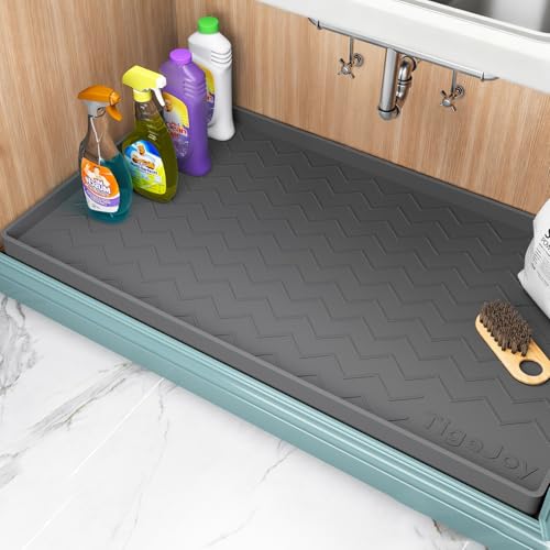 TigeJoy Under Sink Mat for Kitchen Cabinet 34" x 22",