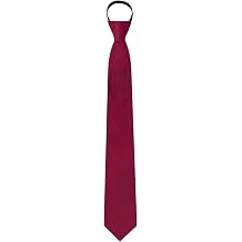 Luckyvestir Womens Tie Pre-Tied Adjustable Zipper Ties for Woman 2.75" Solid Color Women Necktie Perfect for Wedding Uniform