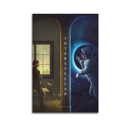 RYTWQRWE Póster de película interestelar estético para decoración de pared, lienzo vintage, póster decorativo para sala de estar, dormitorio, 30 x 45 cm, estilo sin marco