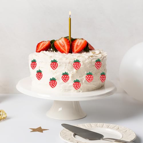Xthrotsenk 586238_1_YE5ZRJFM 30 Pack Strawberry Cake Decorations Cupcake Toppers Strawberry Theme Resin Berry Party Cake Decors thumb #6