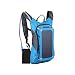 Produktbild Lxixd Solar Charging Reiserucksack Outdoor Riding Solar Charging Sportrucksack Tragbarer Rucksack Solar Panel Charging Wanderrucksack Reittasche Blau Und Rot (Color : Blau)
