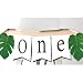 ONE Banner with Tropical Palm Leaves High Chair Decoration for Jungle Safari Lion King Dinosaur Wild ONE Party