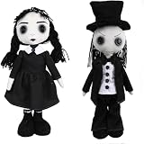 GOBWCOT Goth Revenge Voodoo Creepy Dolls Scary Haunted Doll Spell Halloween Decor Lucky Gag Decor (2pcs)