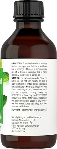 Aceite Esencial de Menta Horbaach 2 fl oz Puro miniatura 2