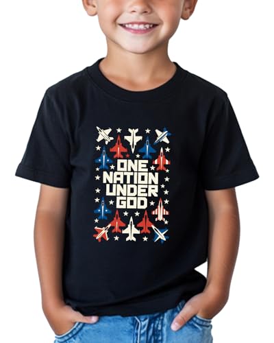 ArtJaroz Boys Memorial Day Shirt 4th of July Patriotic Shirt for Kids American Flag Tee Short Sleeve 5T 6Y
