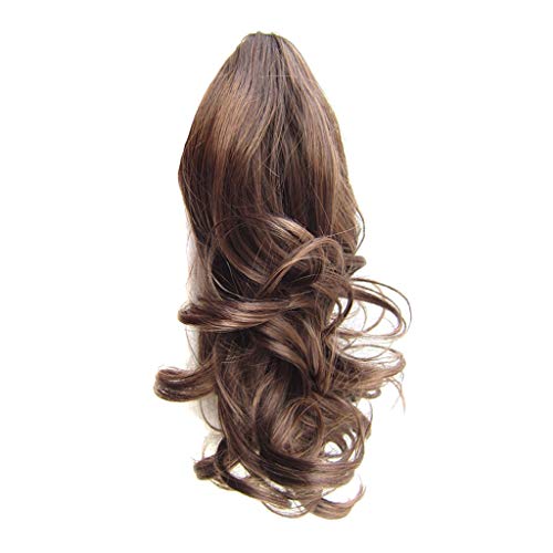 DYNWAVE Garra de Extensão de Rabo de Cavalo em Fibra Sintética Longa Reta para Cabelos Cacheados - D