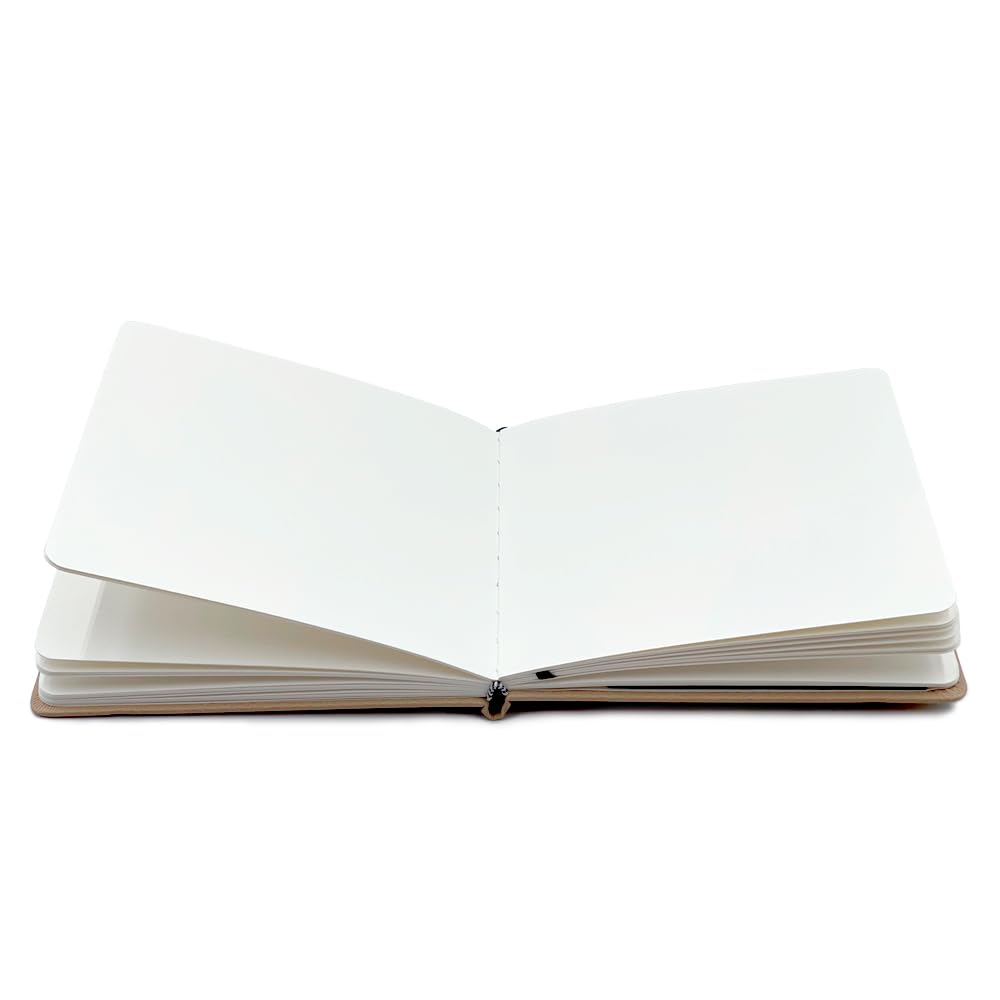 Mypaperworld Szkicownik akwarelowy 300 g/m², 100% bawełna, 16 x 16 cm, bezkwasowy, 24 arkusze, 48 stron, tłoczony na zimno (beżowy)