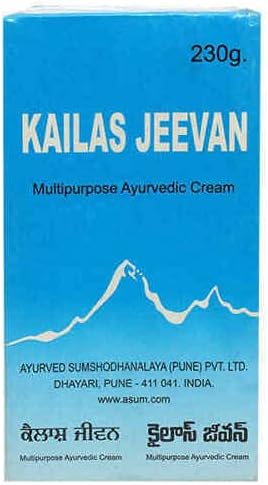 Creme corporal Kailas Jeevan ANGIEHAIE com fórmula ayurvédica, 230 g