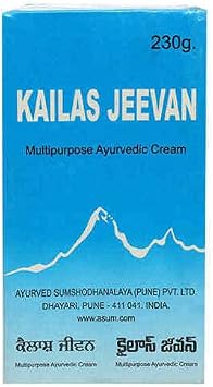 ANGIEHAIE Kailas Jeevan 230 Gram Large Saver Pack | Multipurpose Herbal Ayurvedic Cream | Minor Bruises | Cuts | Prickly Heat | Cracked Heels... | Saver Pack, Minor Bruises, Cuts, Prickly Heat, Cracked Heels